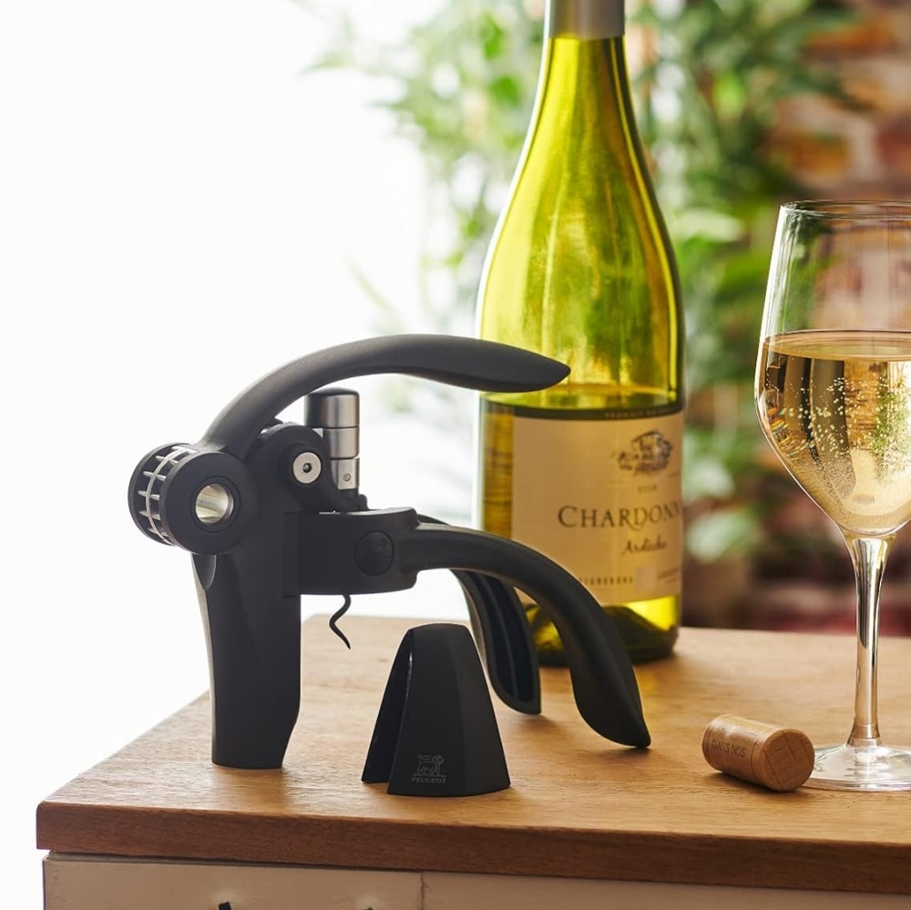 NEW boxed Peugeot Baltaz steel Corkscrew wine bottle opener, in color Basalte